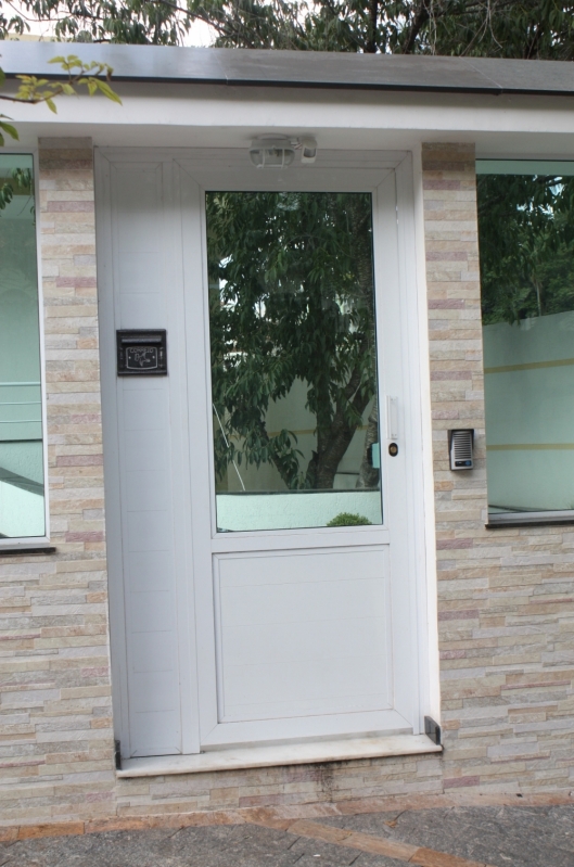 Onde Compro Porta de Vidro com Esquadria de Alumínio Jardim Everest - Porta de Alumínio Branco com Vidro