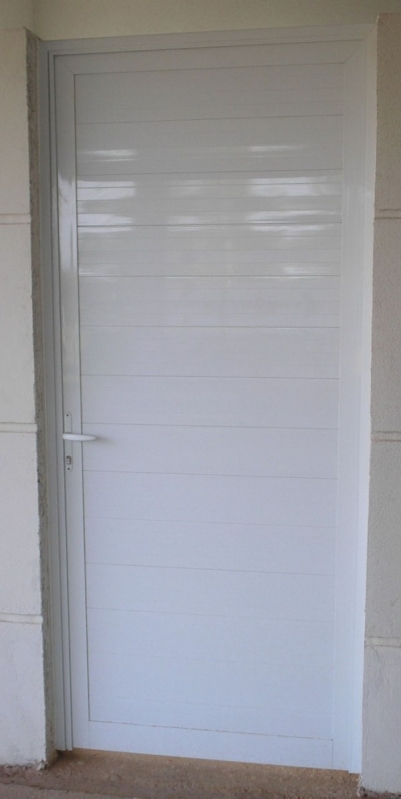 Porta de Alumínio Branco para Quarto Vila Buarque - Porta de Cozinha Alumínio Branco