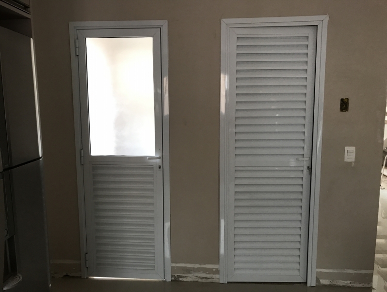 Fabricantes de Porta de Cozinha Alumínio Branco Jardim Guedala - Porta para Quarto de Alumínio Branco