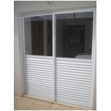 porta de alumínio com vidro branco Jardim São Luiz